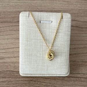 Coach interlocked logo Gold Pendant Necklace